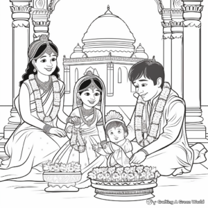 Traditional Indian Wedding Coloring Pages 3