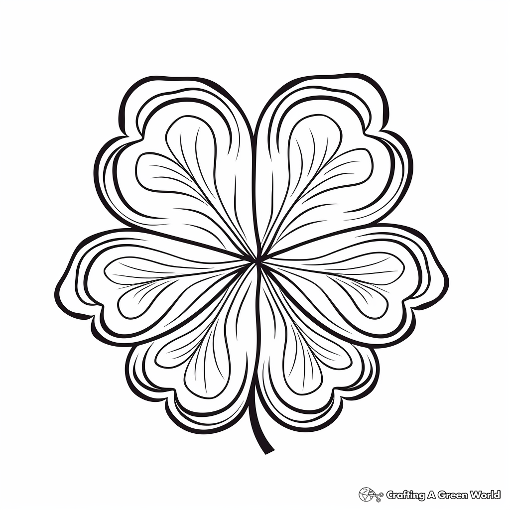 Traditional Irish Clover Coloring Pages 2