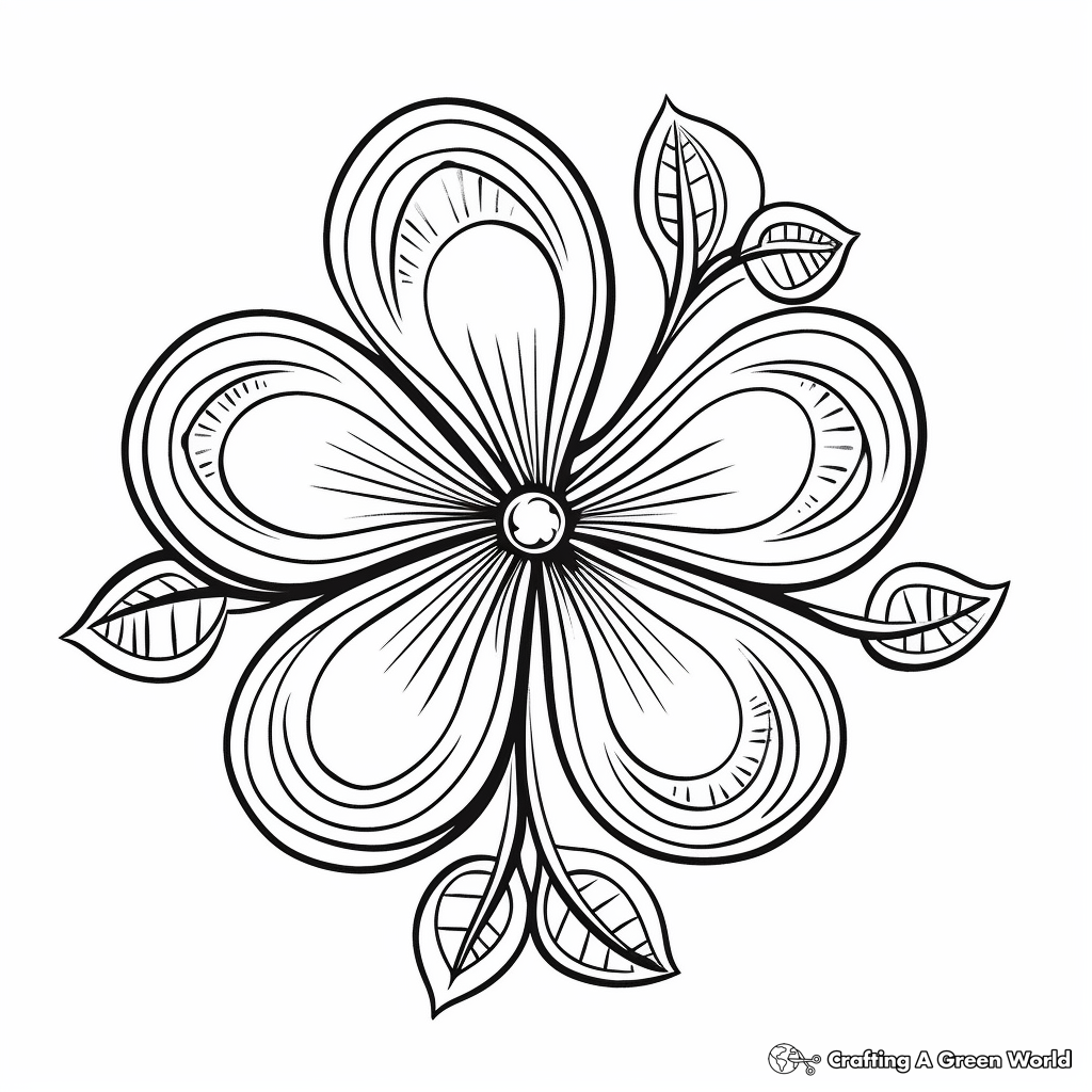 Traditional Irish Clover Coloring Pages 3