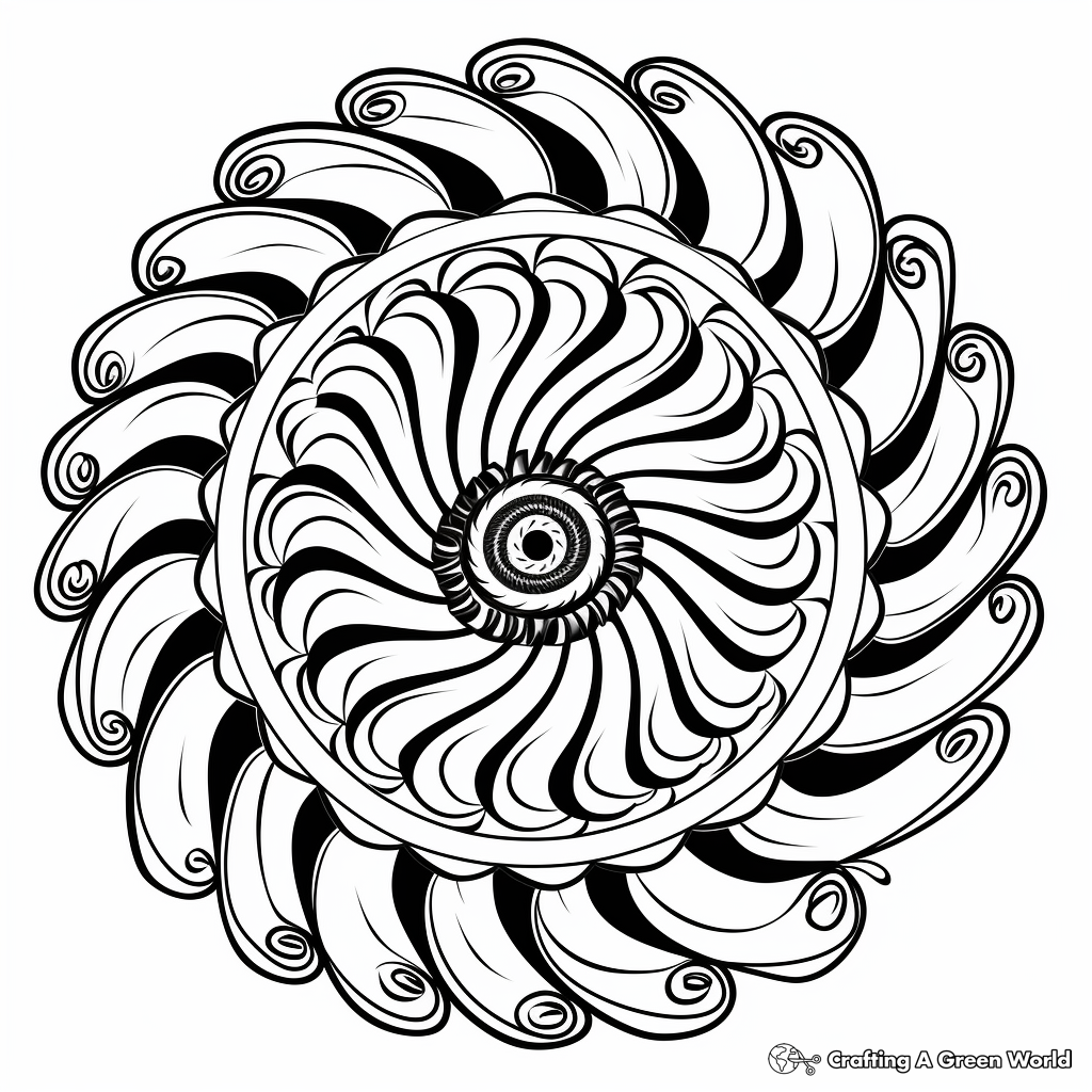 Traditional Spiral Tie Dye Coloring Pages 2