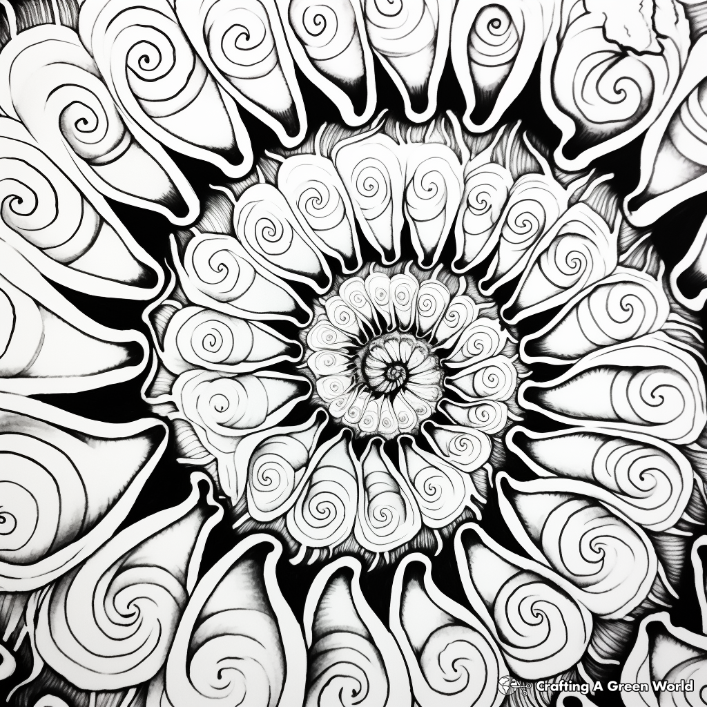 Traditional Spiral Tie Dye Coloring Pages 3