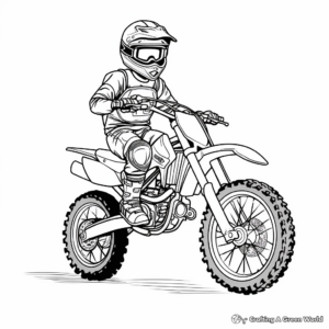 Trail Riding Dirt Bike Coloring Pages for Adults 4