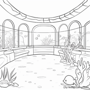 Tranquil Empty Aquarium Coloring Pages 3