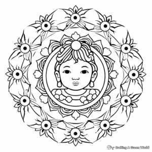 Tranquil Zen Mandala Coloring Pages 4