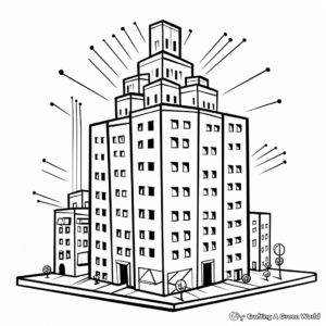Trapezoid Tower Structure Coloring Page 4