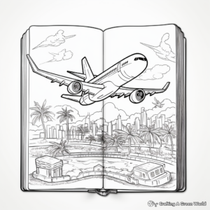 Travel-Inspired Passport Coloring Pages 1