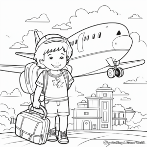 Travel Themed Printable Coloring Pages 1