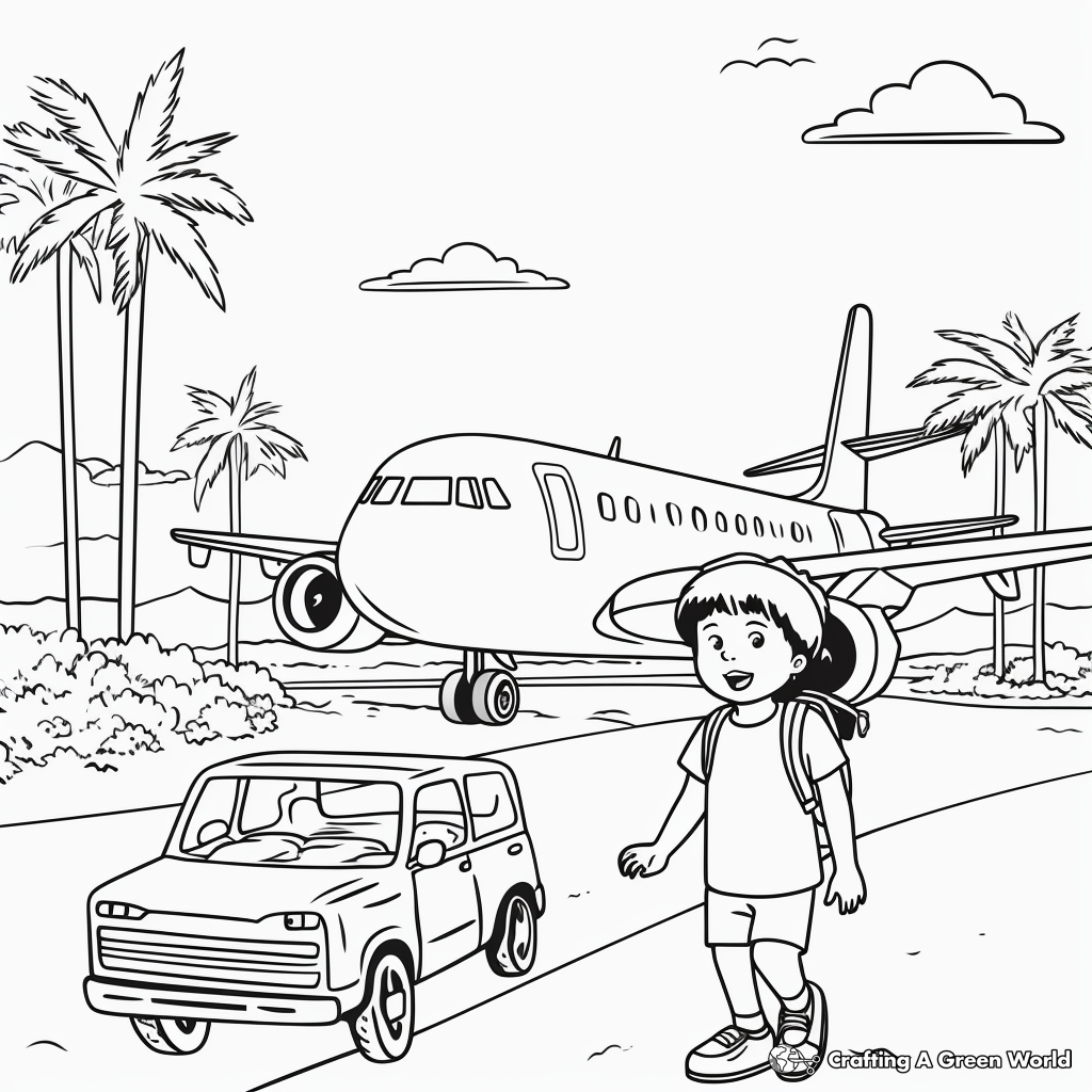 Travel Themed Printable Coloring Pages 4