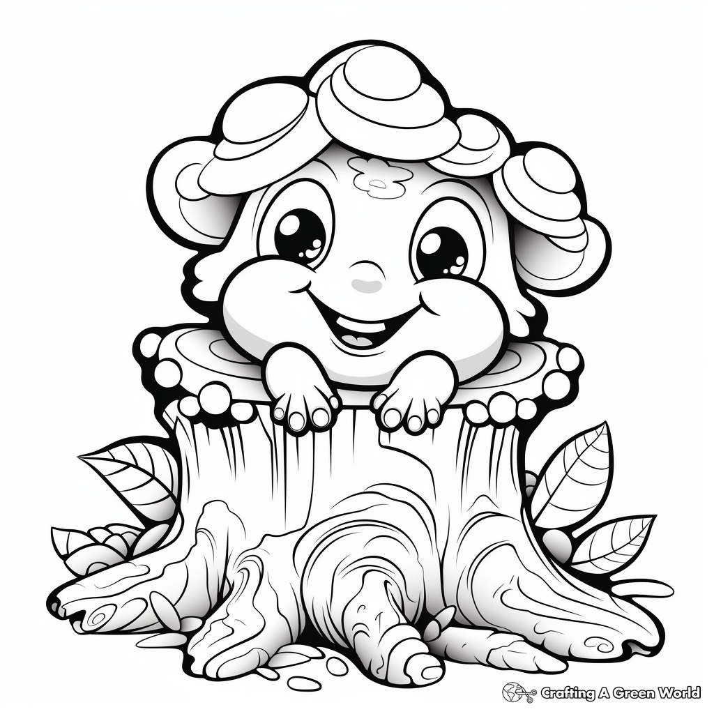 Tree Toad Coloring Page for Children 3