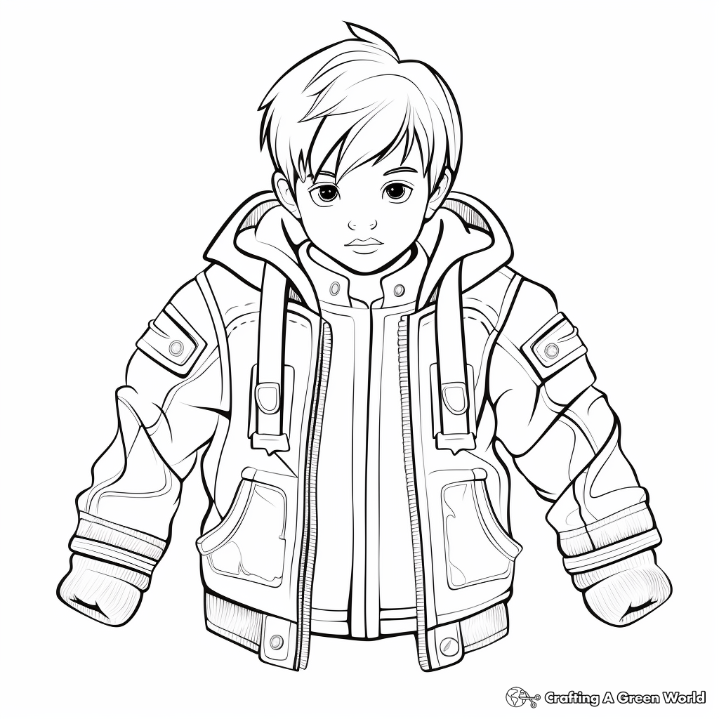 Trendy Leather Jacket Coloring Pages 3