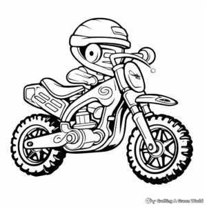 Trial Bike Motorcycle Coloring Pages 1