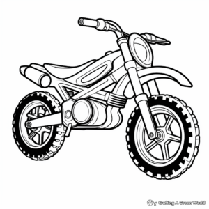 Trial Bike Motorcycle Coloring Pages 2
