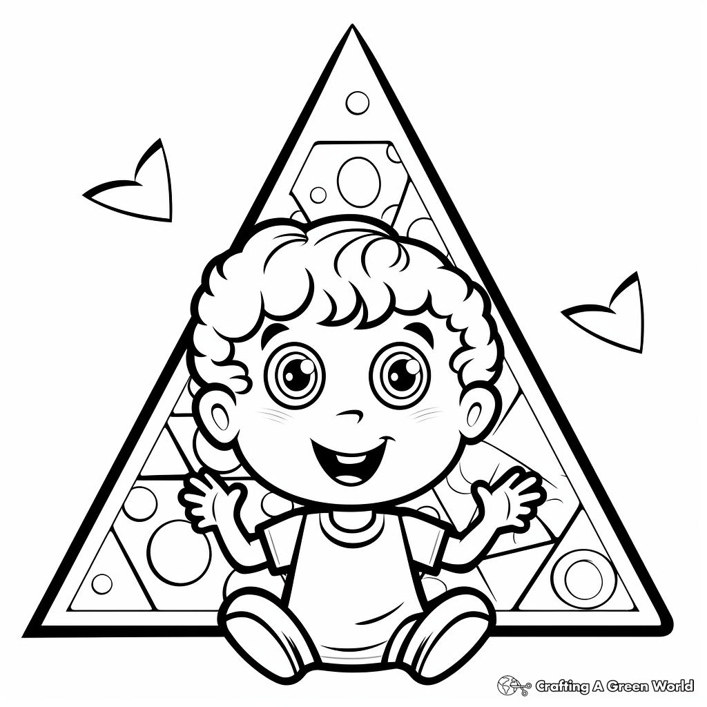Triangle Patterns Coloring Pages for Toddlers 2