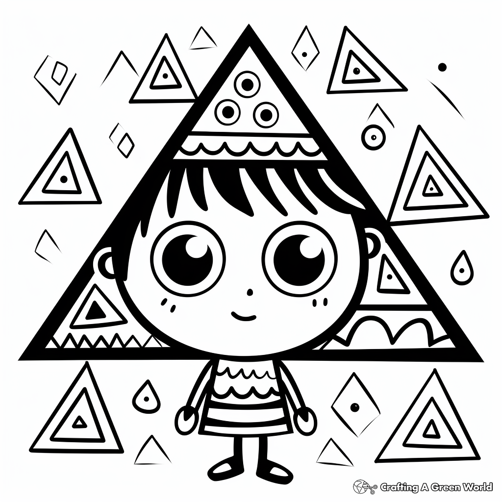 Triangle Patterns Coloring Pages for Toddlers 4