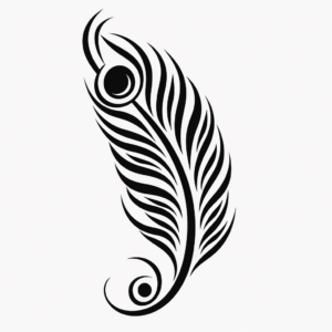 Tribal Art Peacock Feather Coloring Pages 2