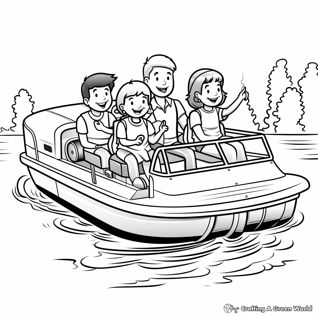 Trifecta Pontoon Boat Coloring Pages 3