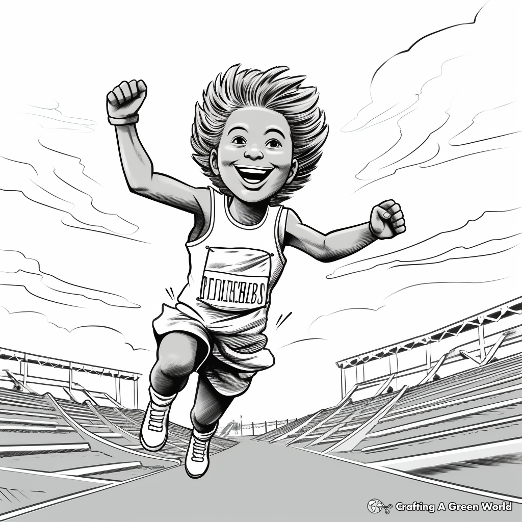 Triumphant Track and Field Olympics Coloring Pages 3