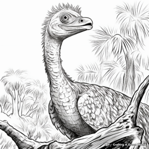 Troodon in the Cretaceous Period Coloring Pages 2