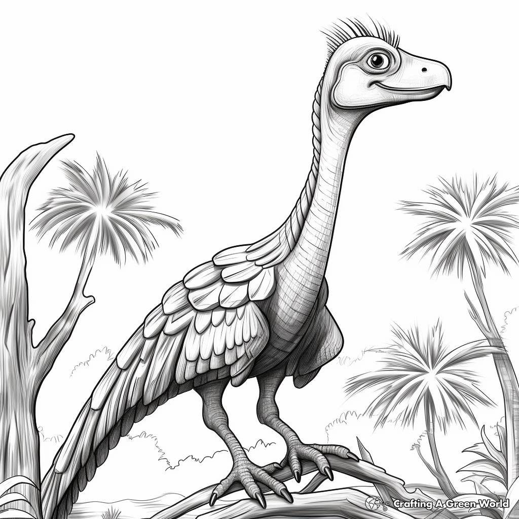 Troodon in the Cretaceous Period Coloring Pages 3