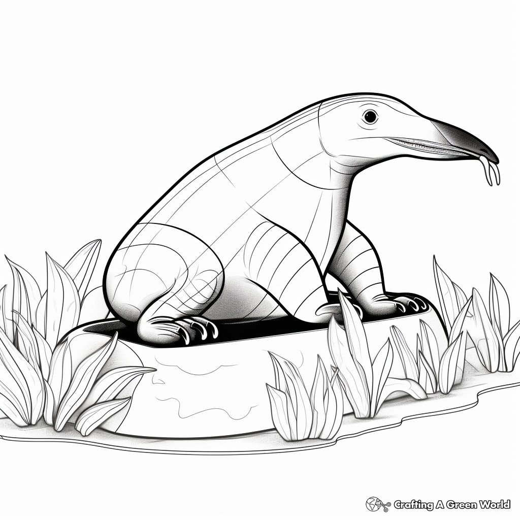 Tropical Anteater Habitat Coloring Pages 3
