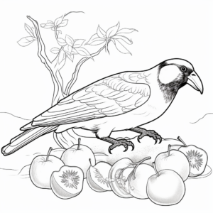 Tropical Fruit-Eating Toucan Coloring Pages 4