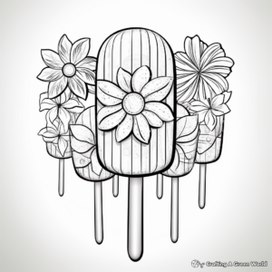 Tropical Fruit Popsicle Coloring Pages 4