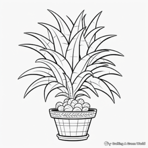 Tropical Pineapple Plant Coloring Pages 3