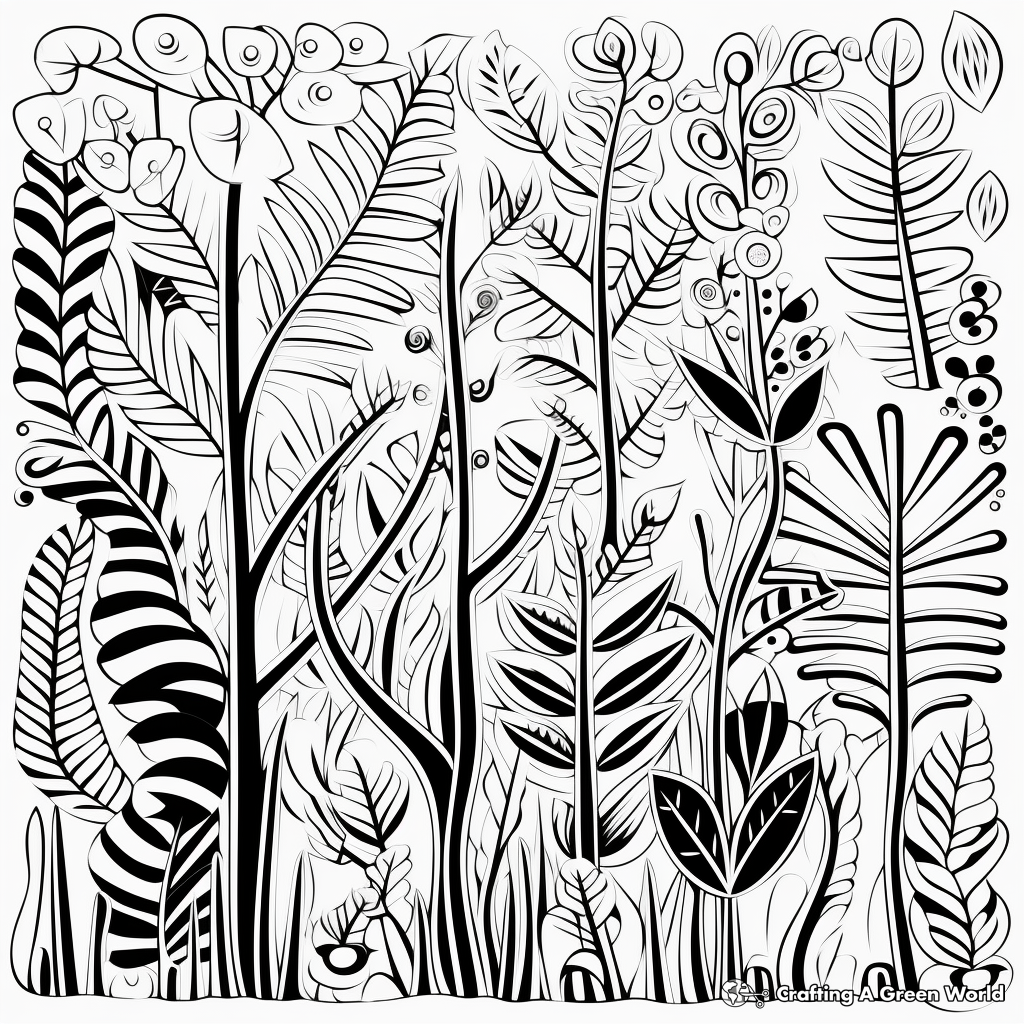 Tropical Rainforest Coffee Plant Coloring Pages 4