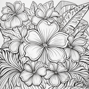 Tropical Style Tie Dye Coloring Pages 2