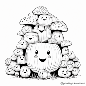 Truffles Mushroom Coloring Pages for Mushroom Lovers 3
