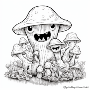 Truffles Mushroom Coloring Pages for Mushroom Lovers 4