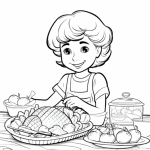 Turkey Feast Coloring Pages 4