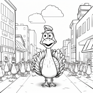 Turkey Parade Coloring Pages 1