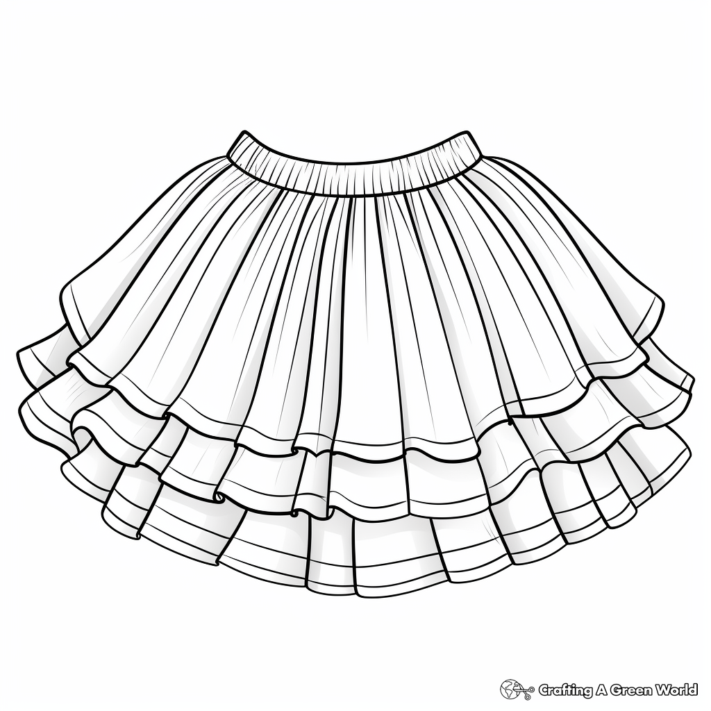 Tutu Ballet Skirt Coloring Page 1