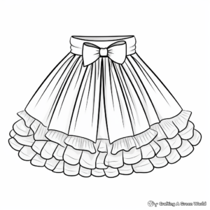 Tutu Ballet Skirt Coloring Page 2