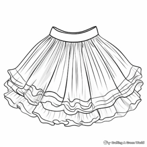 Tutu Ballet Skirt Coloring Page 4