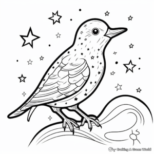 Twinkle, Twinkle Little Starling - Blue Starling Bird Coloring Sheets 4