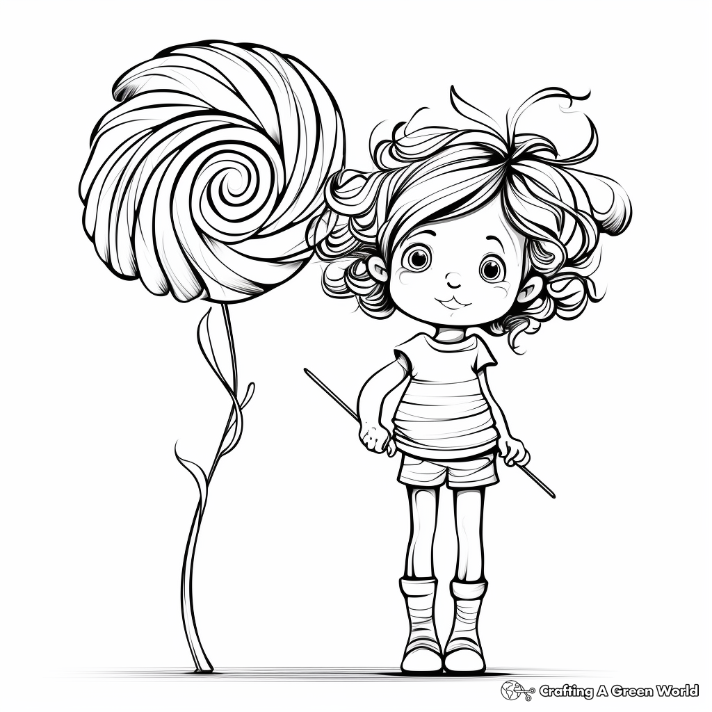 Twisted Lollipop Coloring Pages 1