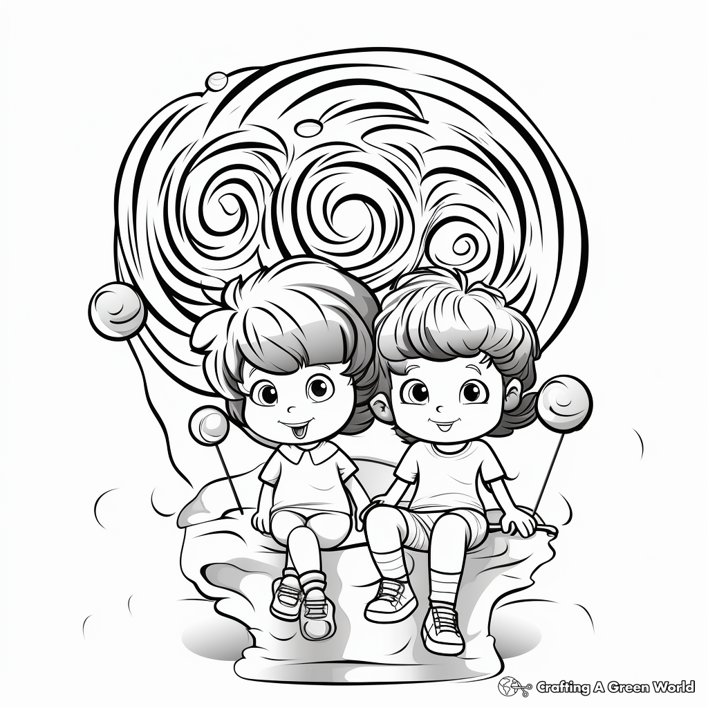 Twisted Lollipop Coloring Pages 2