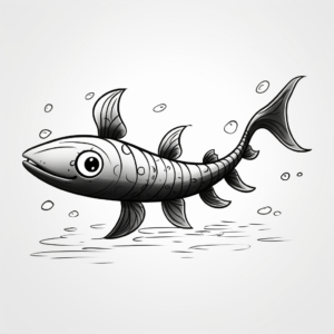 Twisting and Turning Walking Catfish Coloring Pages 1