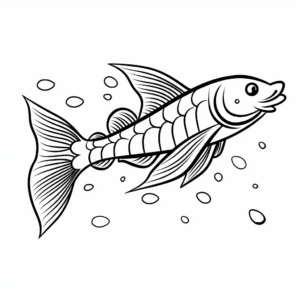 Twisting and Turning Walking Catfish Coloring Pages 3