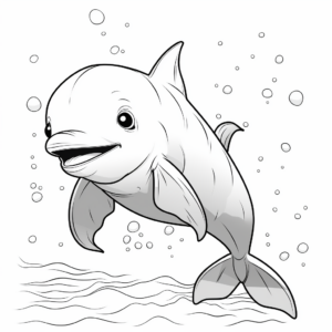 Under-the-Sea Baby Dolphin Coloring Pages 2