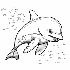 Under-the-Sea Baby Dolphin Coloring Pages 4