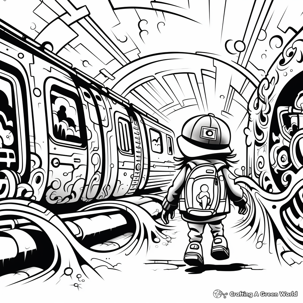 Underground Street Style Graffiti Coloring Pages 2