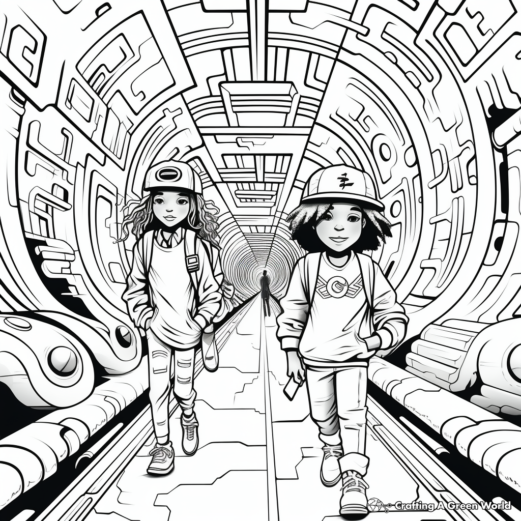 Underground Street Style Graffiti Coloring Pages 3