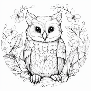 Understated Nocturnal Animals Coloring Pages 1