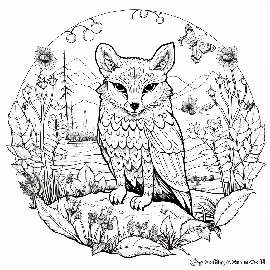 Understated Nocturnal Animals Coloring Pages 2