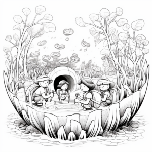 Underwater Clam Garden Coloring Pages 2