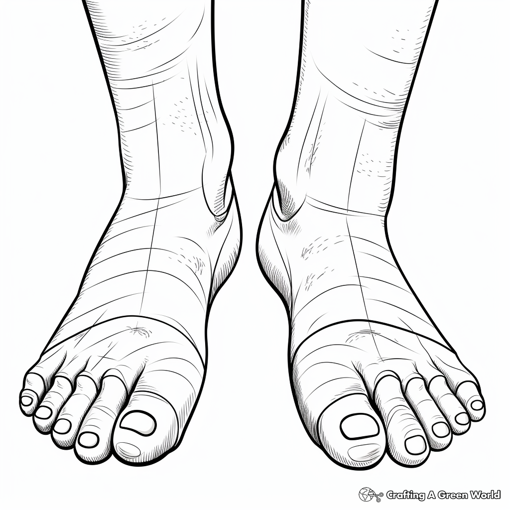Uneven Toes Structure Coloring Pages for Education 1