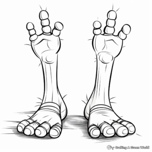 Uneven Toes Structure Coloring Pages for Education 3